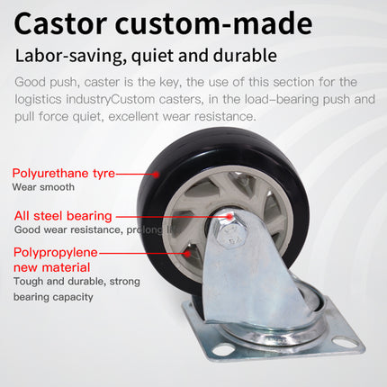 Equal 150 kg Blue Folding Platform Trolley wheels 