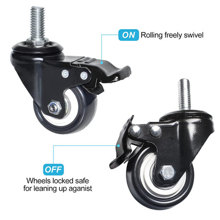 Equal 2 Inch Furniture Caster Wheels For Home/Office & Cabinets (Pack Of 4)