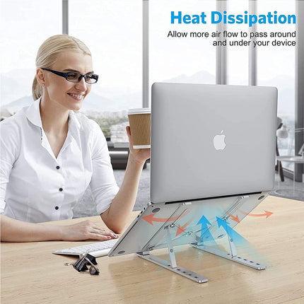 Equal 15 Inch Aluminium Foldable Laptop Stand Anti-Slip Rubber Surface