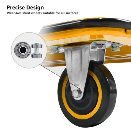 Eqaual 150 kg Steel Platform Trolley Wheels