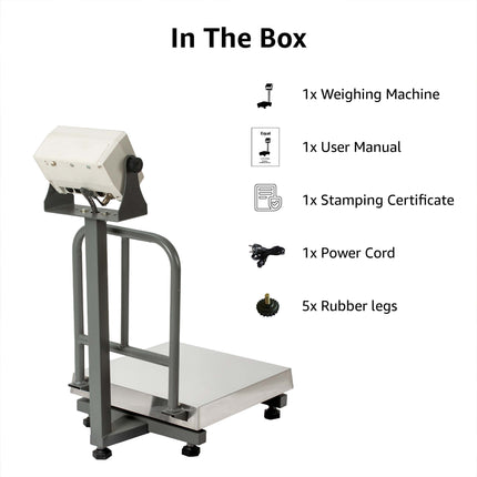 Equal 150kg Stainless Steel Heavy Duty Platform Electronics Weighing Scale, 400x400mm